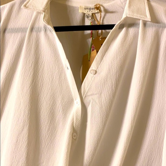 NWT White Dolman Collared Blouse Size S - Picture 4 of 6